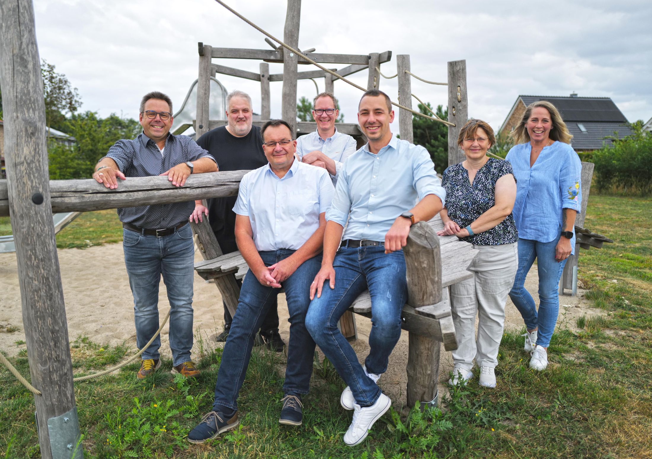 Die Kandidatinnen und Kandidaten der ULM am Spielplatz Alter Kamp